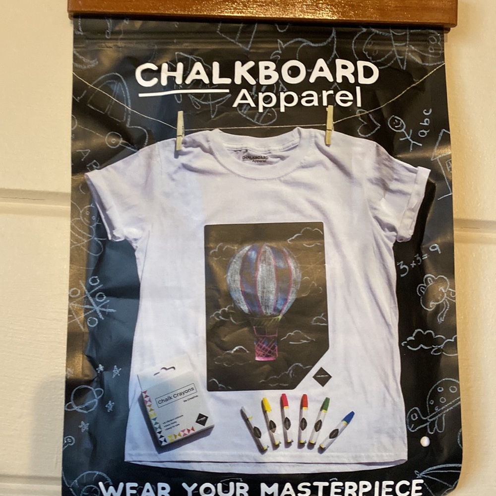 Chalkboard Apparel Draw On Your T-Shirt and Wear It Out Size 7-8